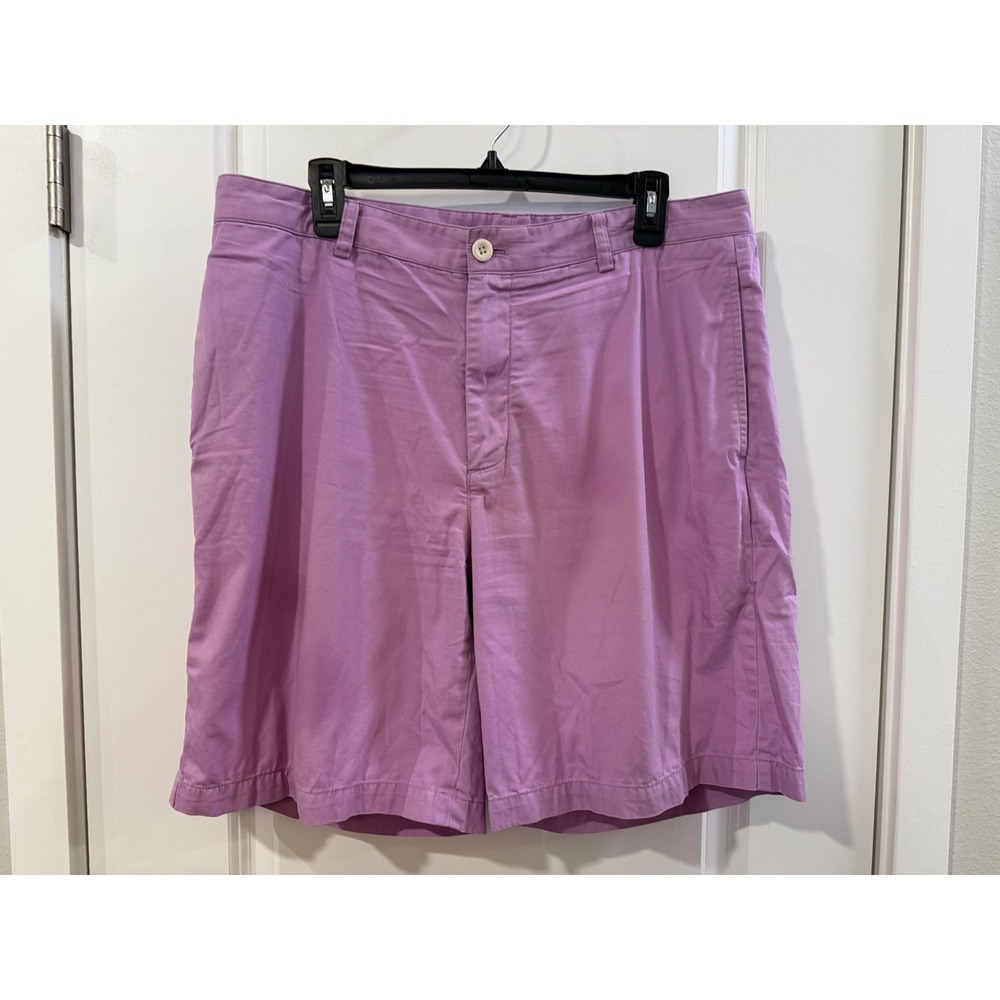 Vineyard Vines Mens 36 Breaker Shorts Purple Cotton Chino Flat Front Preppy 9in‎